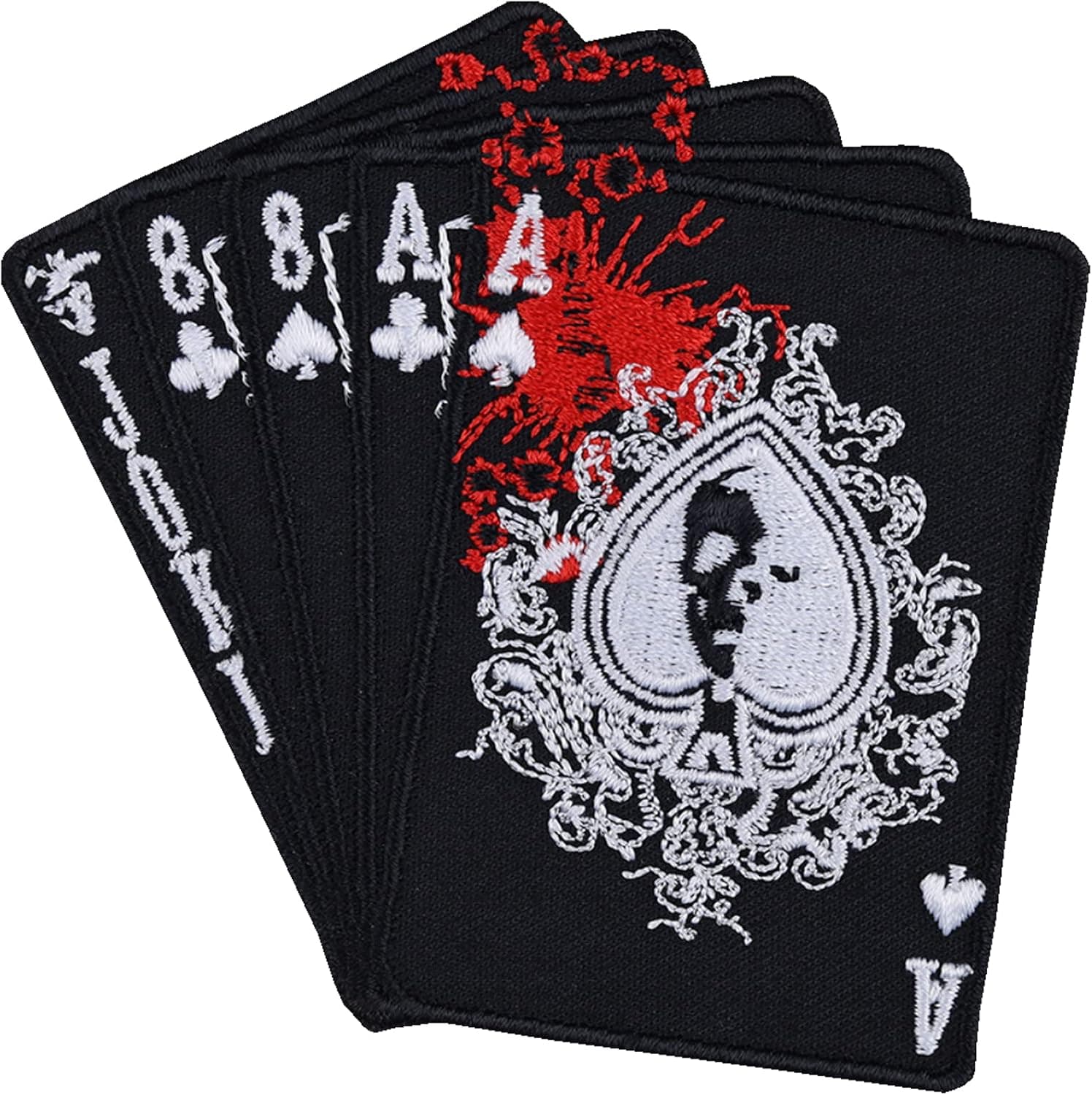 Naszywka na karty pokera "Dead mans hand" Rocker Rocker Naprasowanka Biker Obrazy do przyszycia/naprasowania